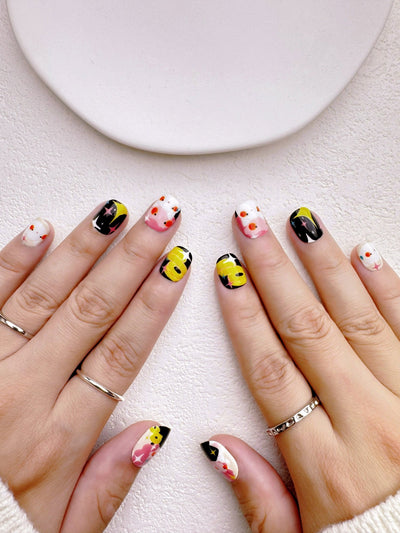 Wound Up Heart - Handmade Press on Nails by Clawcreature - Handmade Press - on Nails